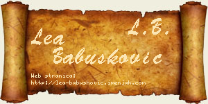 Lea Babušković vizit kartica